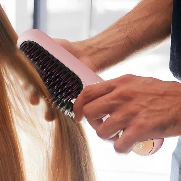 Cepillo Alisador de Cabello Portátil